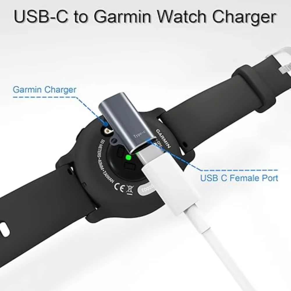 Pour Garmin Fenix 8 7 7S 7X 6S 6 Forerunner 955 965 Quatix USB-C chargeur Smartwatch