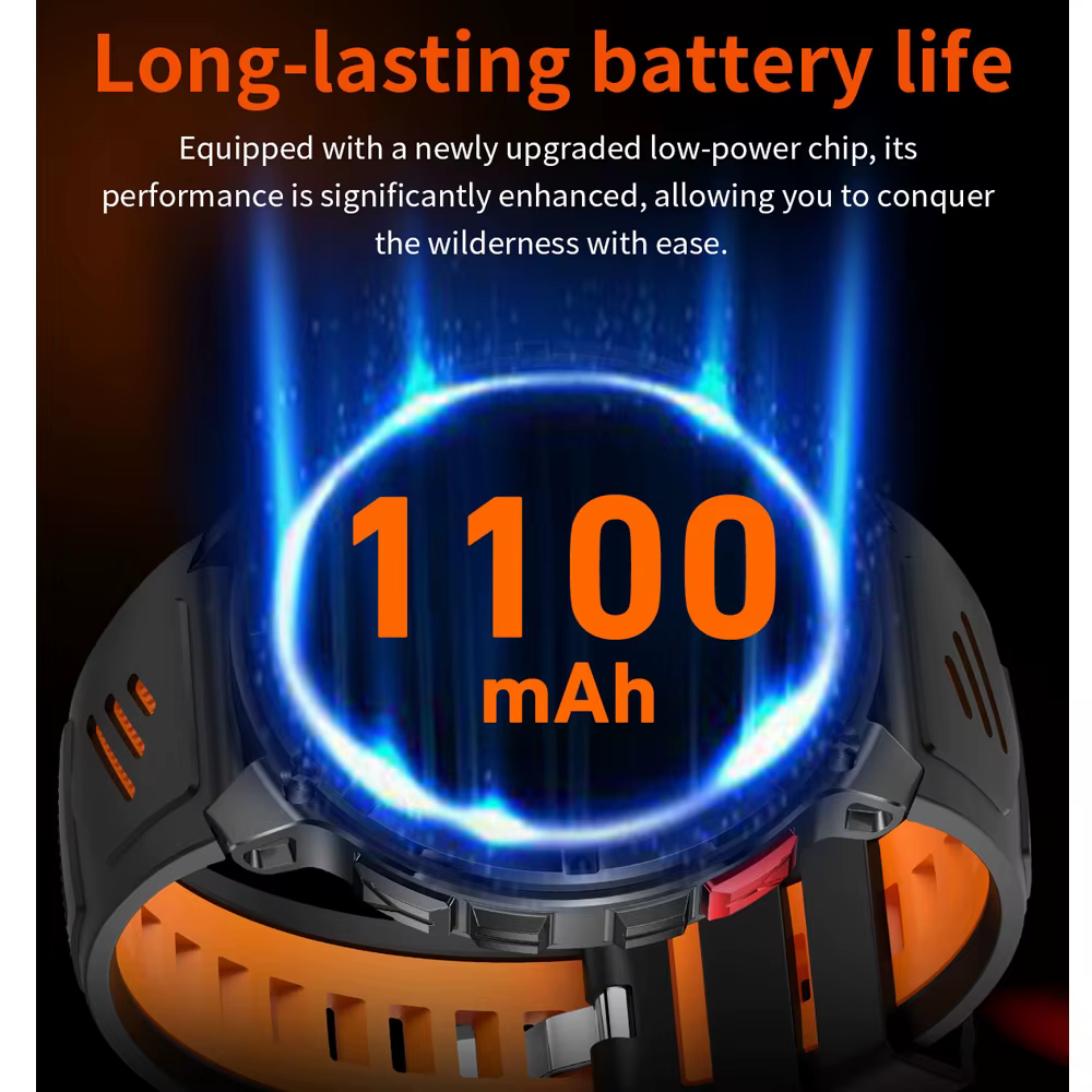 2026 nouveau T-Rex3 Pro 1100mAh batterie montre intelligente GPS chemin 5ATM étanche sport course tracker extérieur boussole militaire Smartwatch
