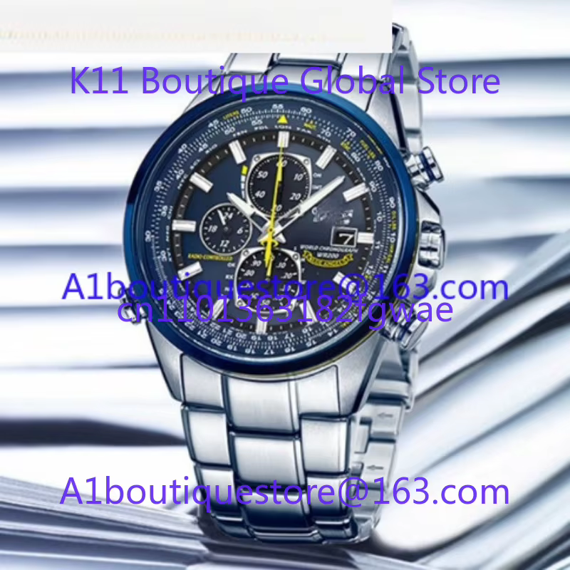 Montre pour homme à quartz Blue Angel avec multifonction à 4 boutons