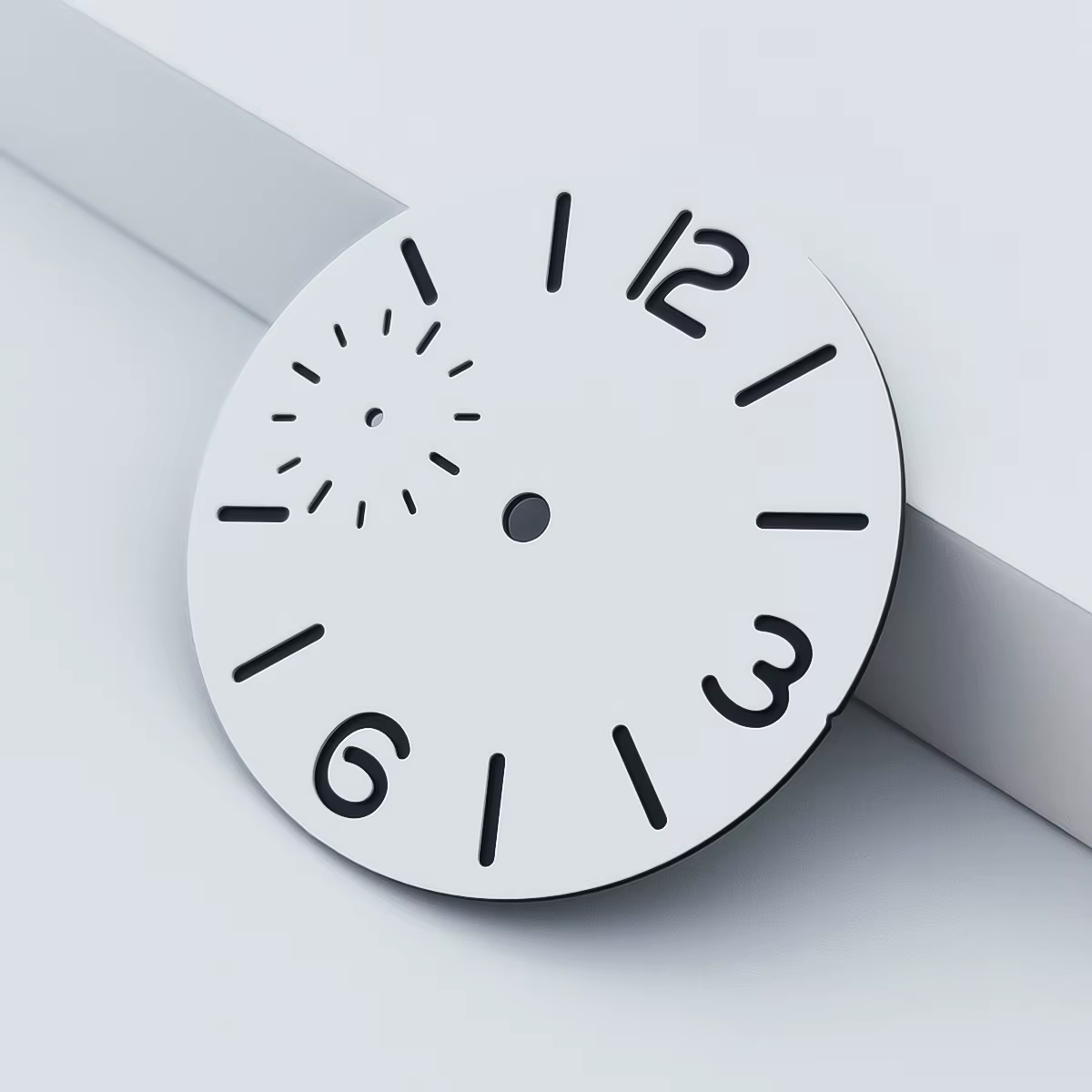 NEITON – cadran de montre noir bleu vert blanc