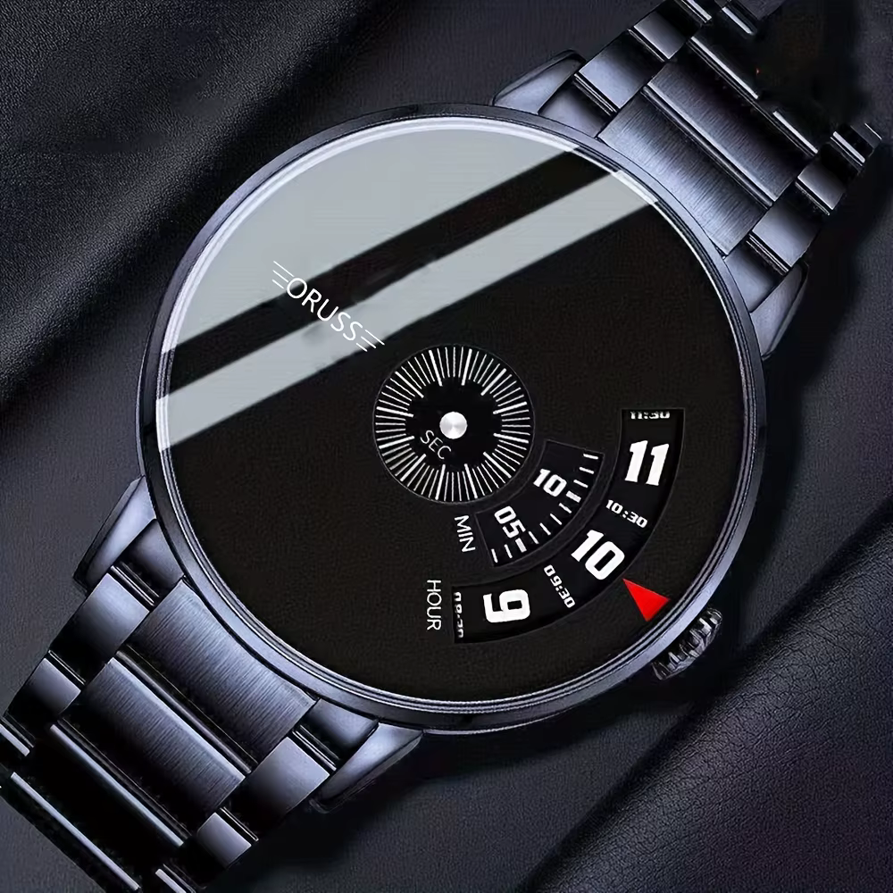 Nouvelle montre pour hommes noire scientifique et technologique