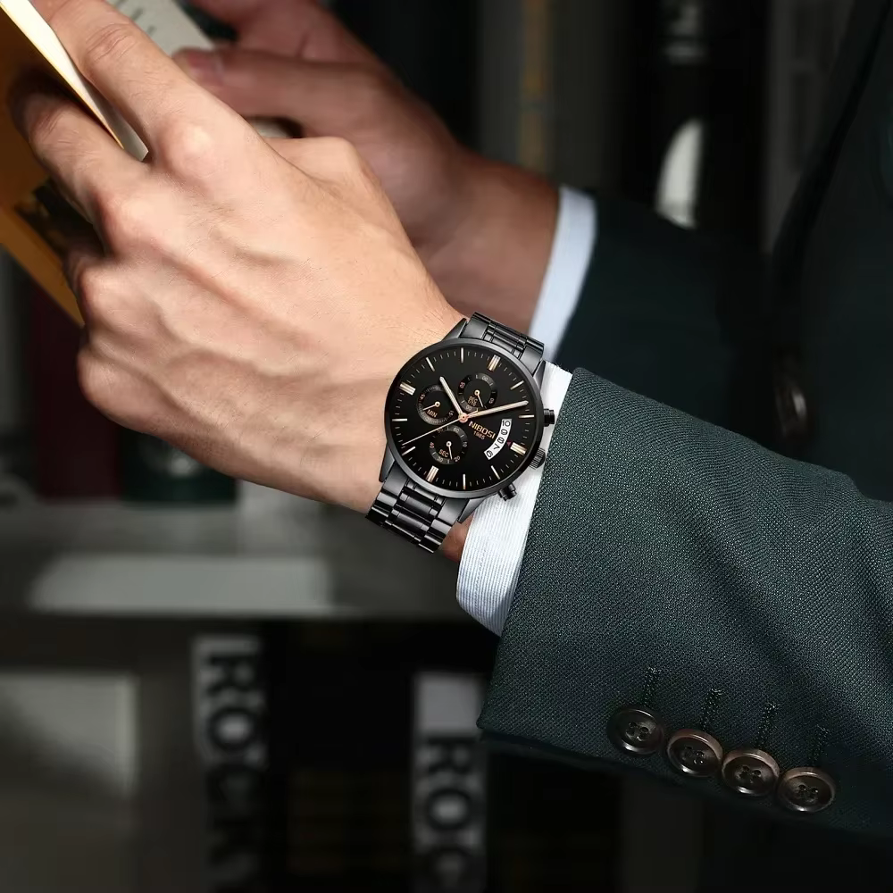 NIBOSI Relogio Masculino luxe hommes montres haut de gamme