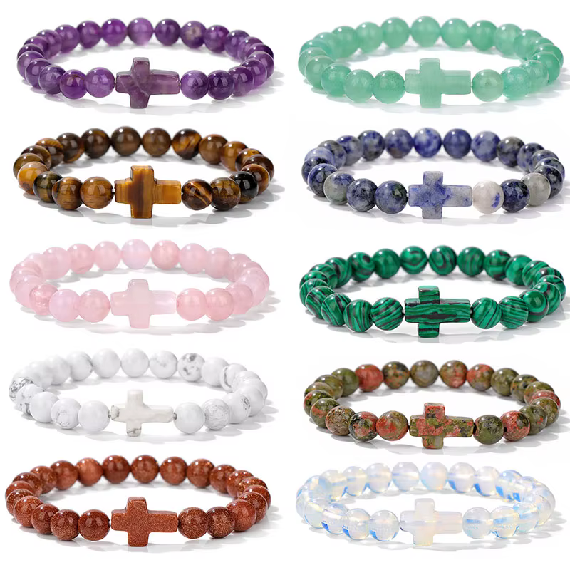 Bracelet en Pierre Naturelle Multicolore pour Homme et Femme