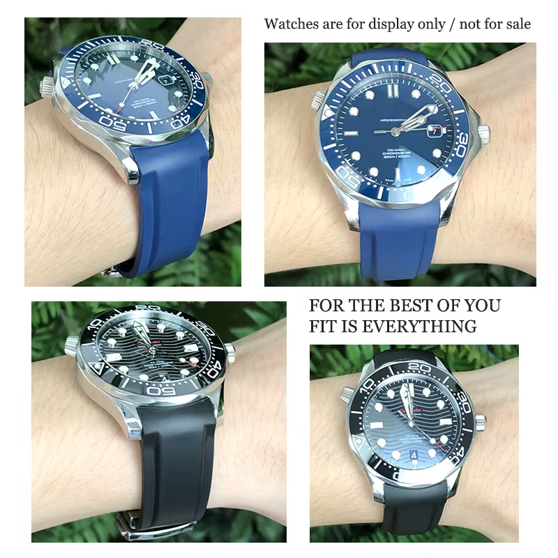 Bracelet de montre en caoutchouc et silicone souple