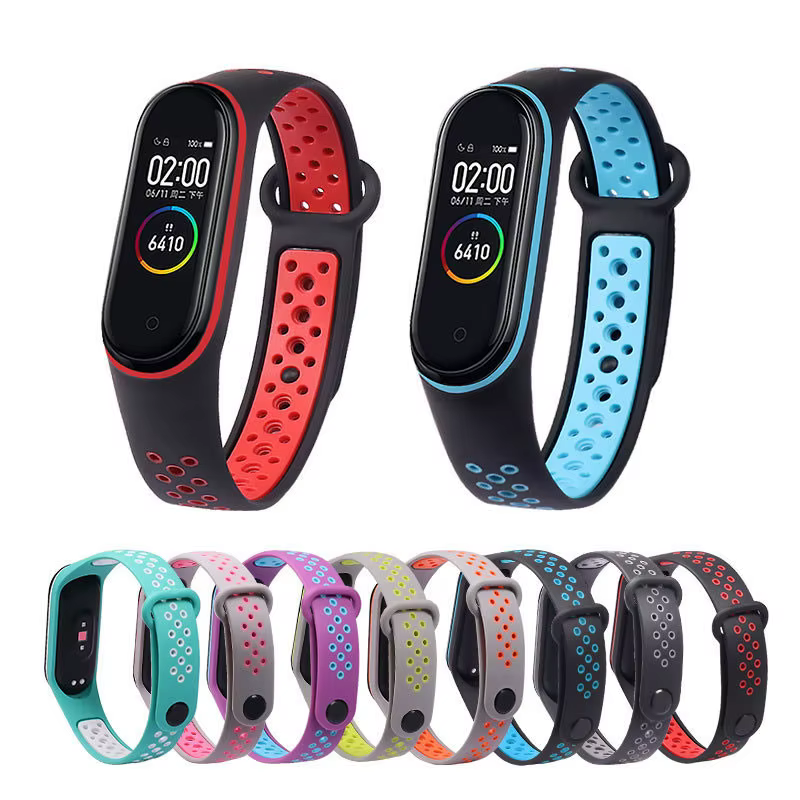Bracelet respirant pour Xiaomi Mi Band 3 4 5 6 7 montre intelligente poignet M3 M4