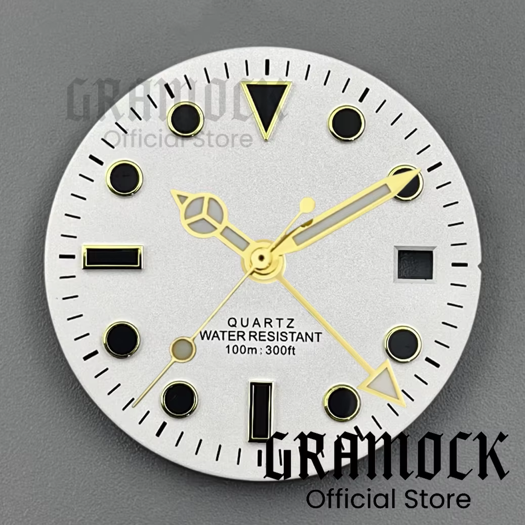 GRAMOCK hommes 29mm GMT 515 Quartz rose vert noir bleu cadran de montre avec quatre aiguilles