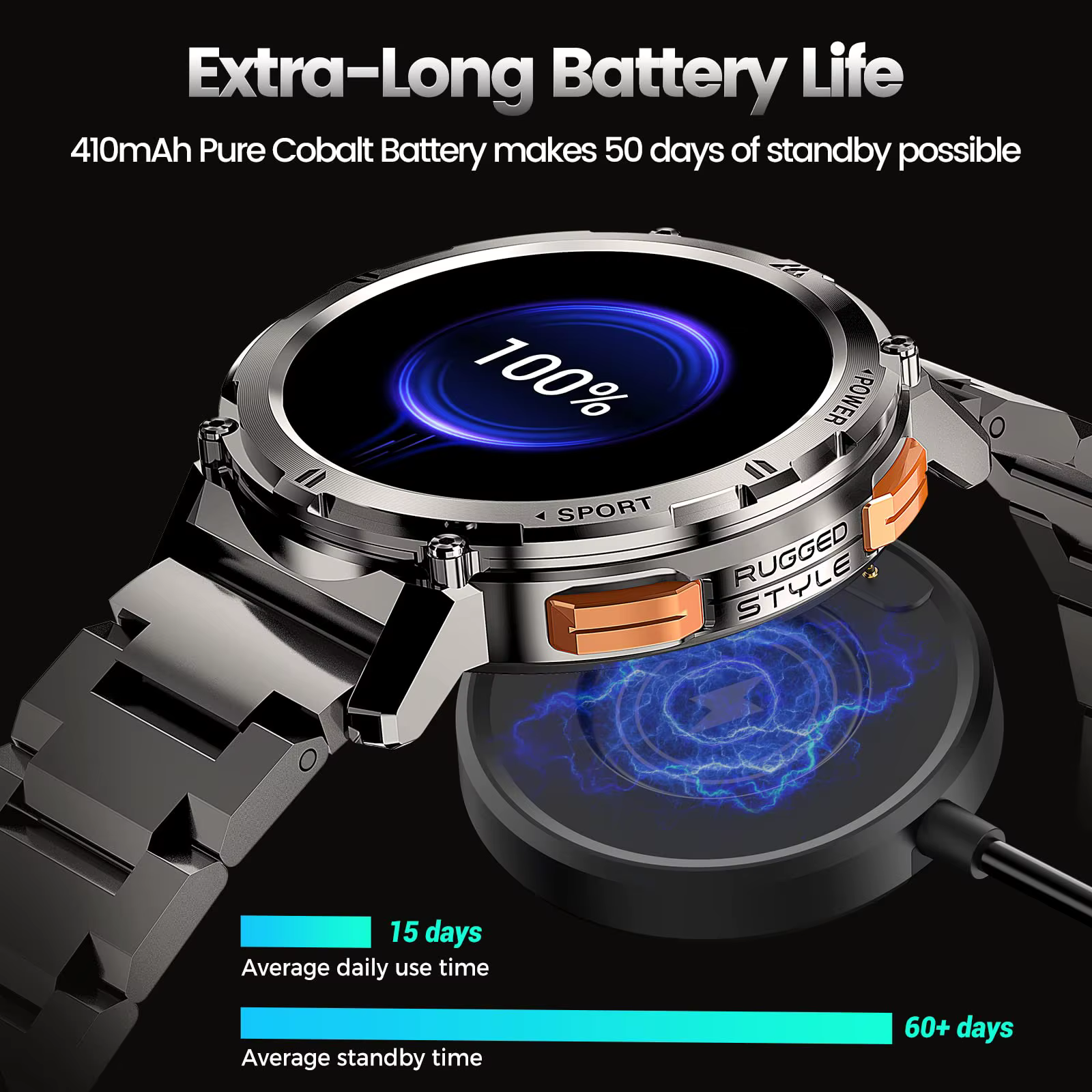 2025 Original KOSPET TANK T2 montres intelligentes pour hommes