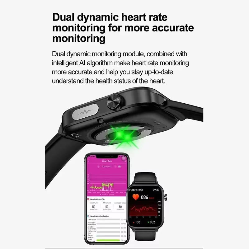 Détecteur de Diagnostic AI montre intelligente femmes lipides sanguins et acide uricique Test de Composition corporelle