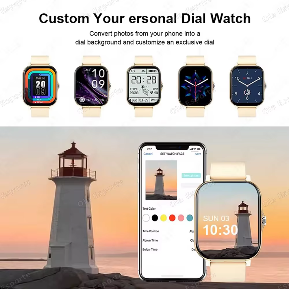 Nouvelle montre intelligente 2.01 pouces HD affichage réponse faire appel Message vue Modes sportifs smartwatch bricolage cadran prévisions météorologiques hommes femmes