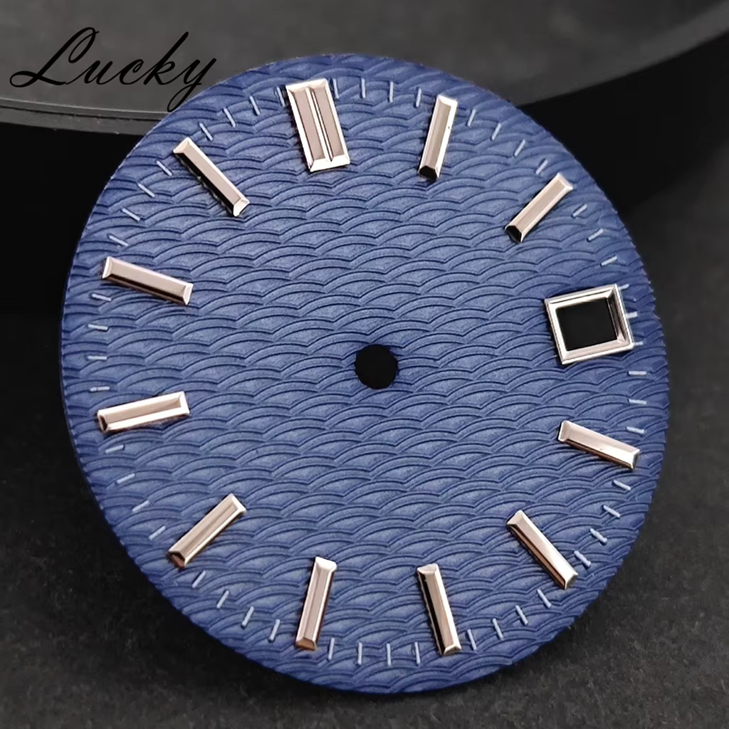 Cadran de montre 28, 5 mm bleu