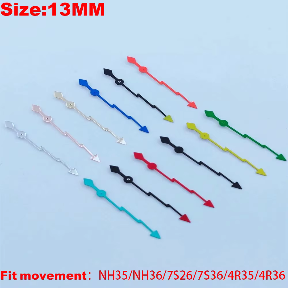 Aiguilles de montre lumineuses multicolores (rouge