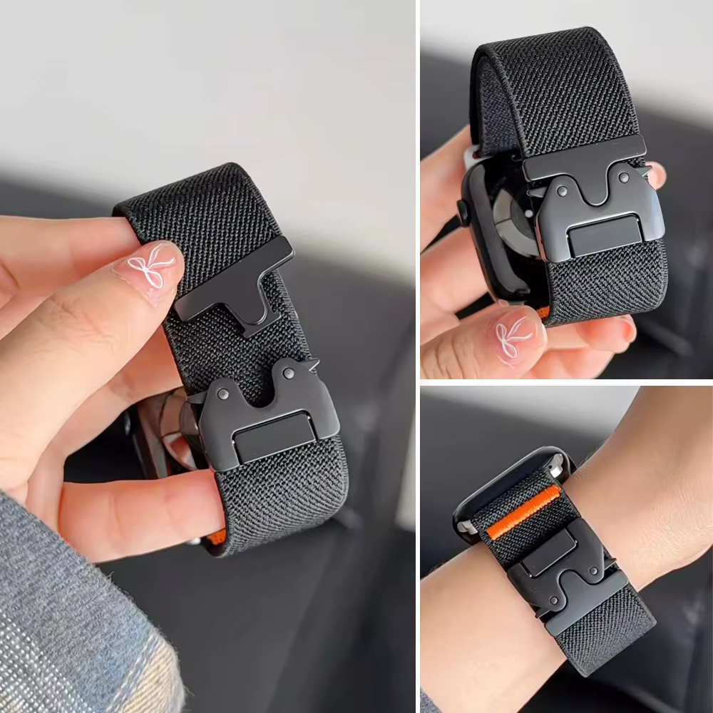 Sangles de parachute pour Apple Watch ultra 3 Band 49mm 45mm 46mm 44mm 42mm 40mm 41mm bracelet correa IWatch Series 11 10 9 8 7 6 SE