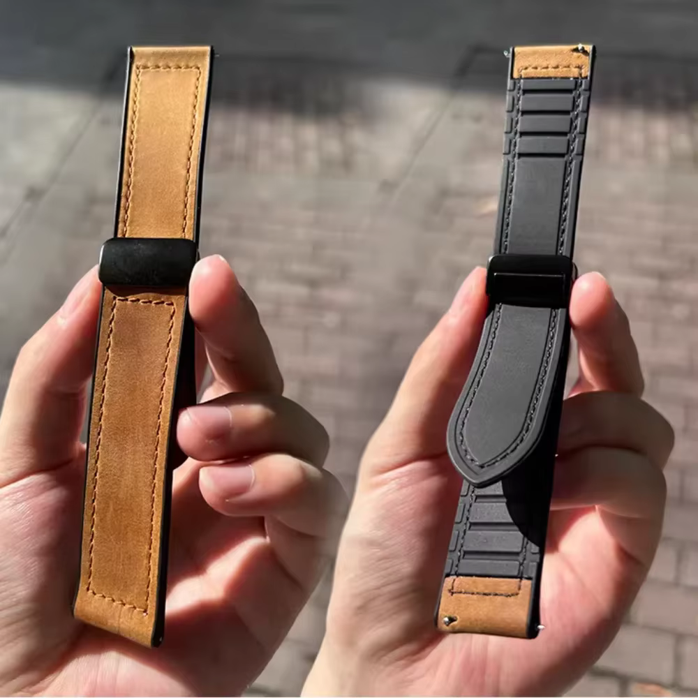 Bracelet Correa en Silicone et cuir magnétique
