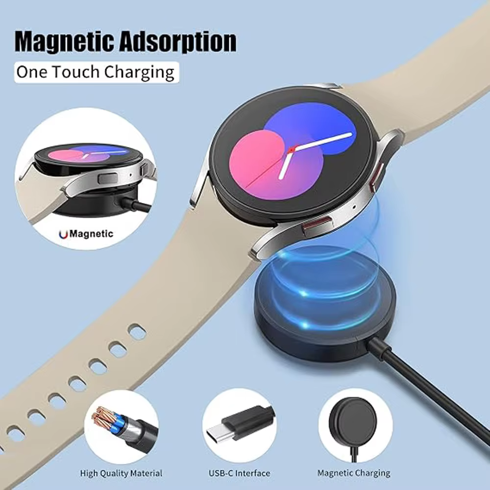 Chargeur de remplacement pour Samsung Galaxy Watch 7/6/6 Classic/5/5 Pro/4/4 Classic