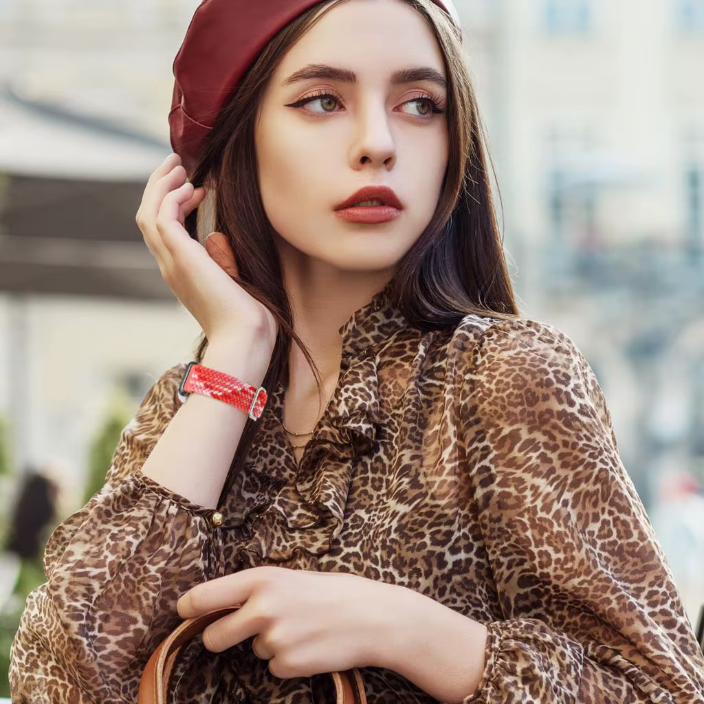 Bracelet tressé en nylon élastique pour Huawei Band 9