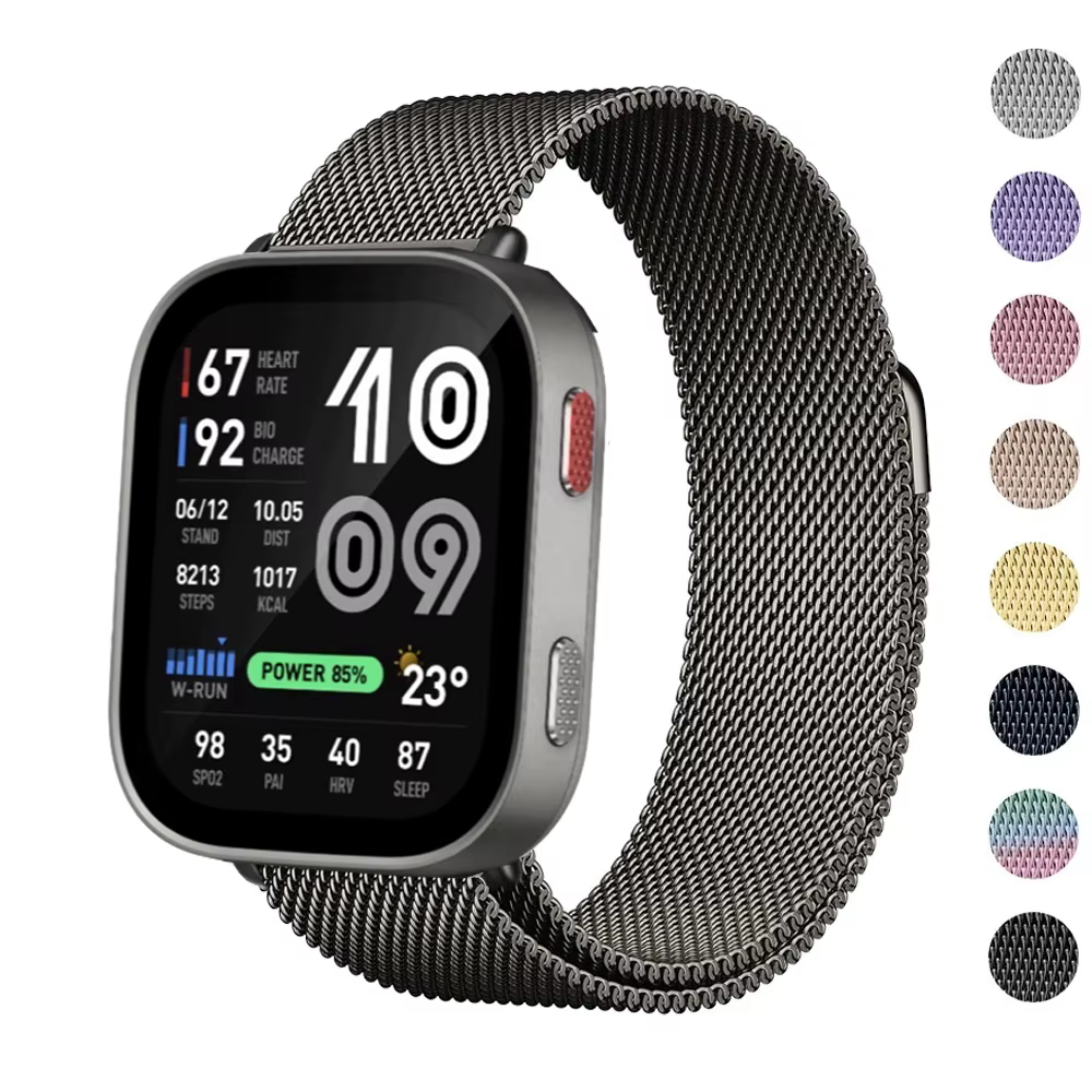 Bracelet magnétique en acier inoxydable pour Amazfit Bip Max