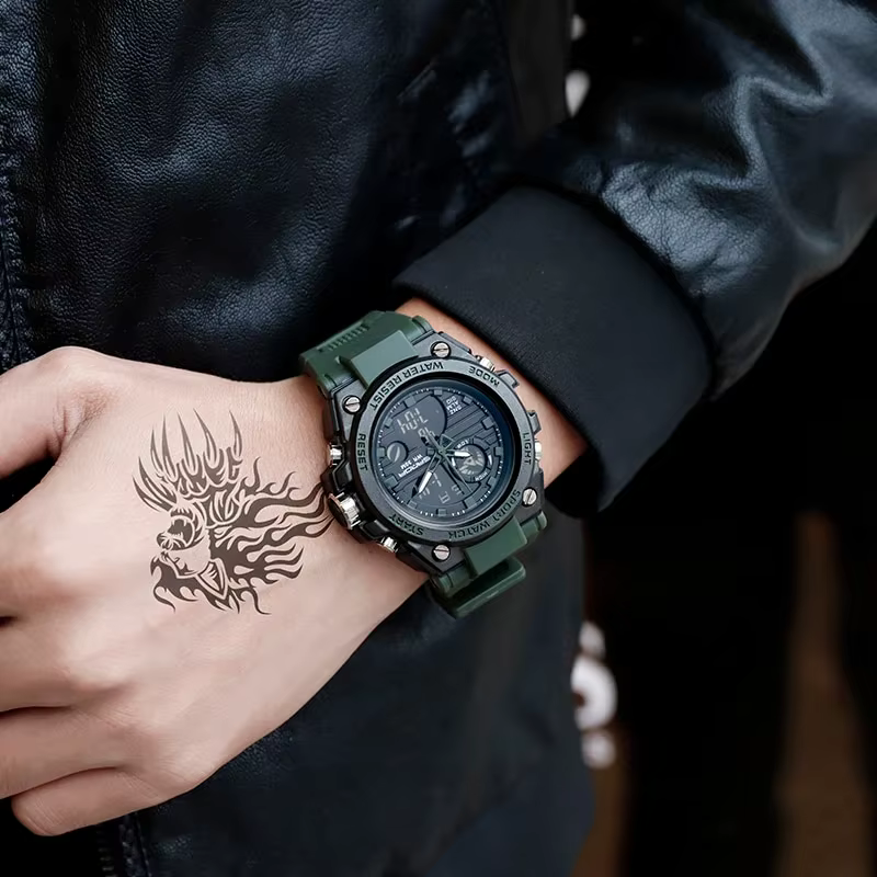 Montre-bracelet de sport étanche pour homme