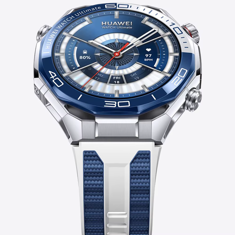Bracelet en Silicone officiel bicolore pour Huawei Watch Ultimate 2