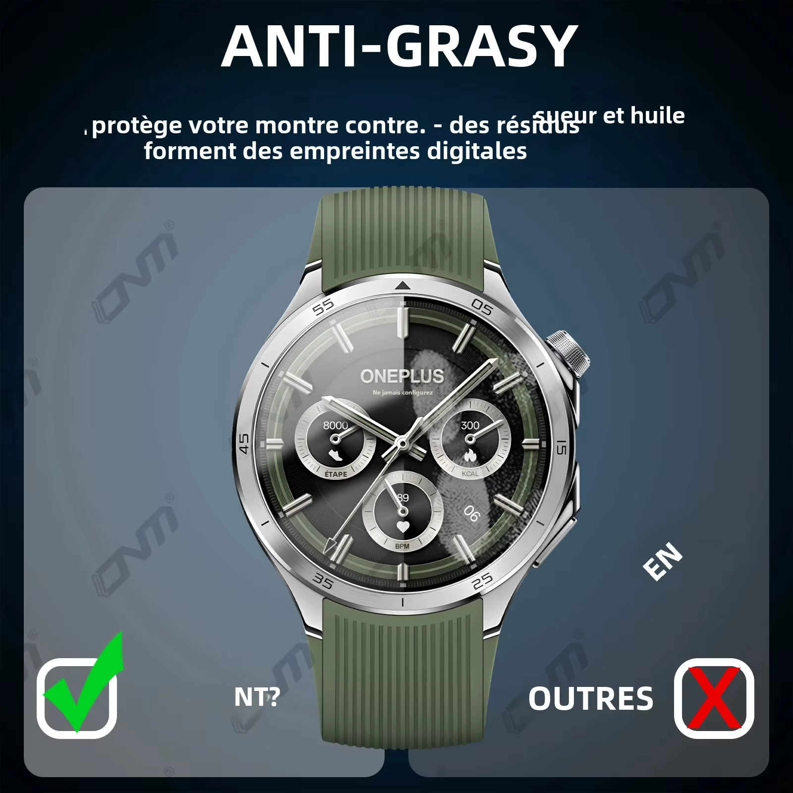 Protecteur d'écran 2.5D pour OnePlus Watch 3