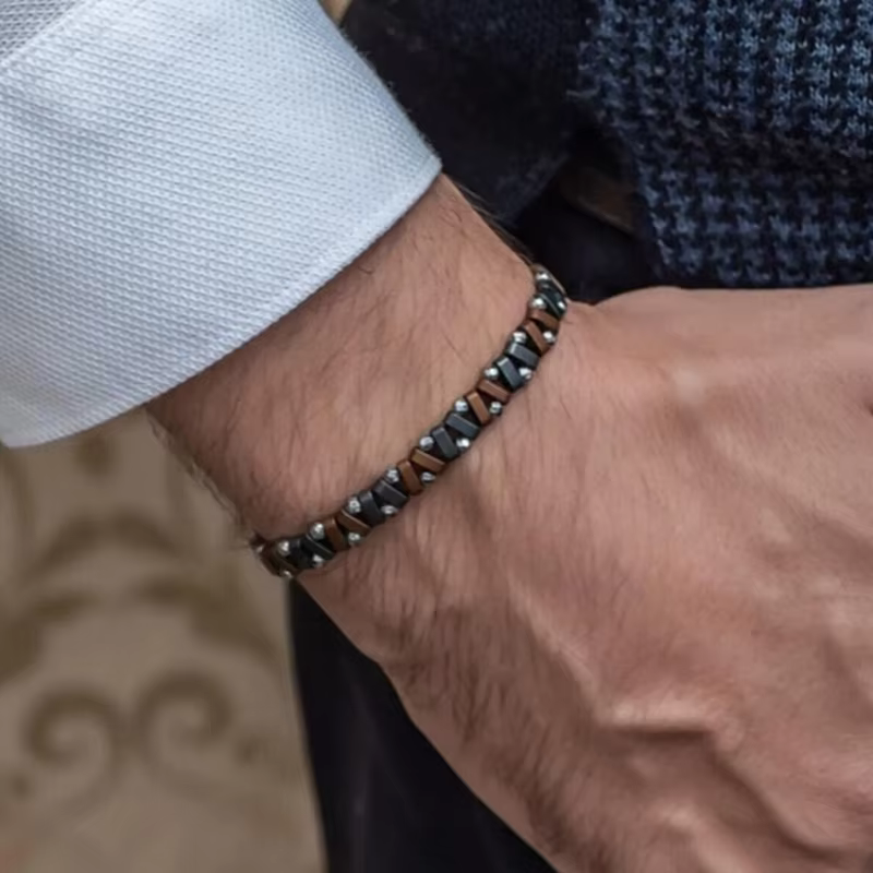 Bracelet Hip Hop élastique en perles pour hommes