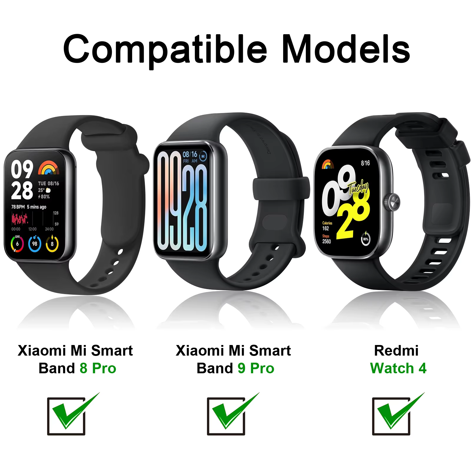 Bracelet en Silicone pour Xiaomi Mi Smart Band 8 Pro /9 Pro