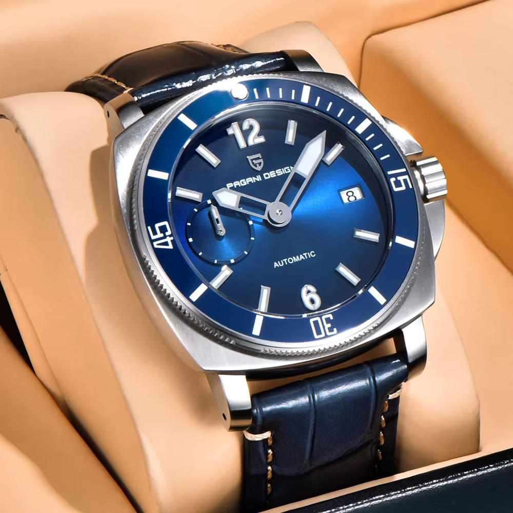 PAGANI DESIGN 43mm montre-bracelet mécanique lunette en céramique montre pour hommes haut de gamme 100M étanche montres automatiques Relogio Masculino