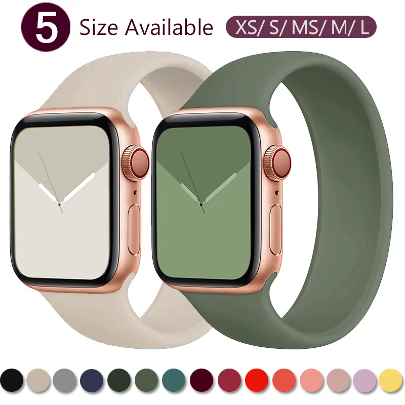 Boucle Solo pour bracelet de montre apple 40mm 44mm 45mm 41mm 42mm 49mm 38mm