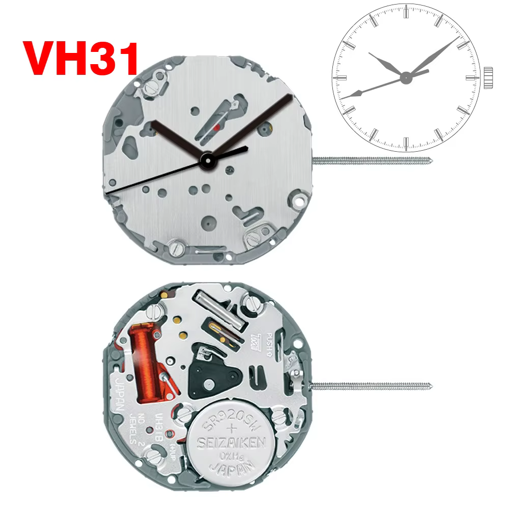 Mouvement à quartz pour montre japonaise VH31 VH60 VH61 VH63 VH64 VH65 VH67 VH68 VH83 VH88 Original du Japon