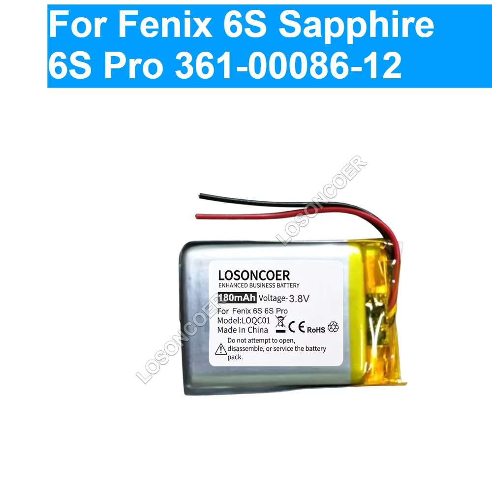 Batterie pour montre de sport Garmin Fenix 6 6S Sapphire 6X Pro Solar 361-00126-00 361-00086-11 361-00086-12