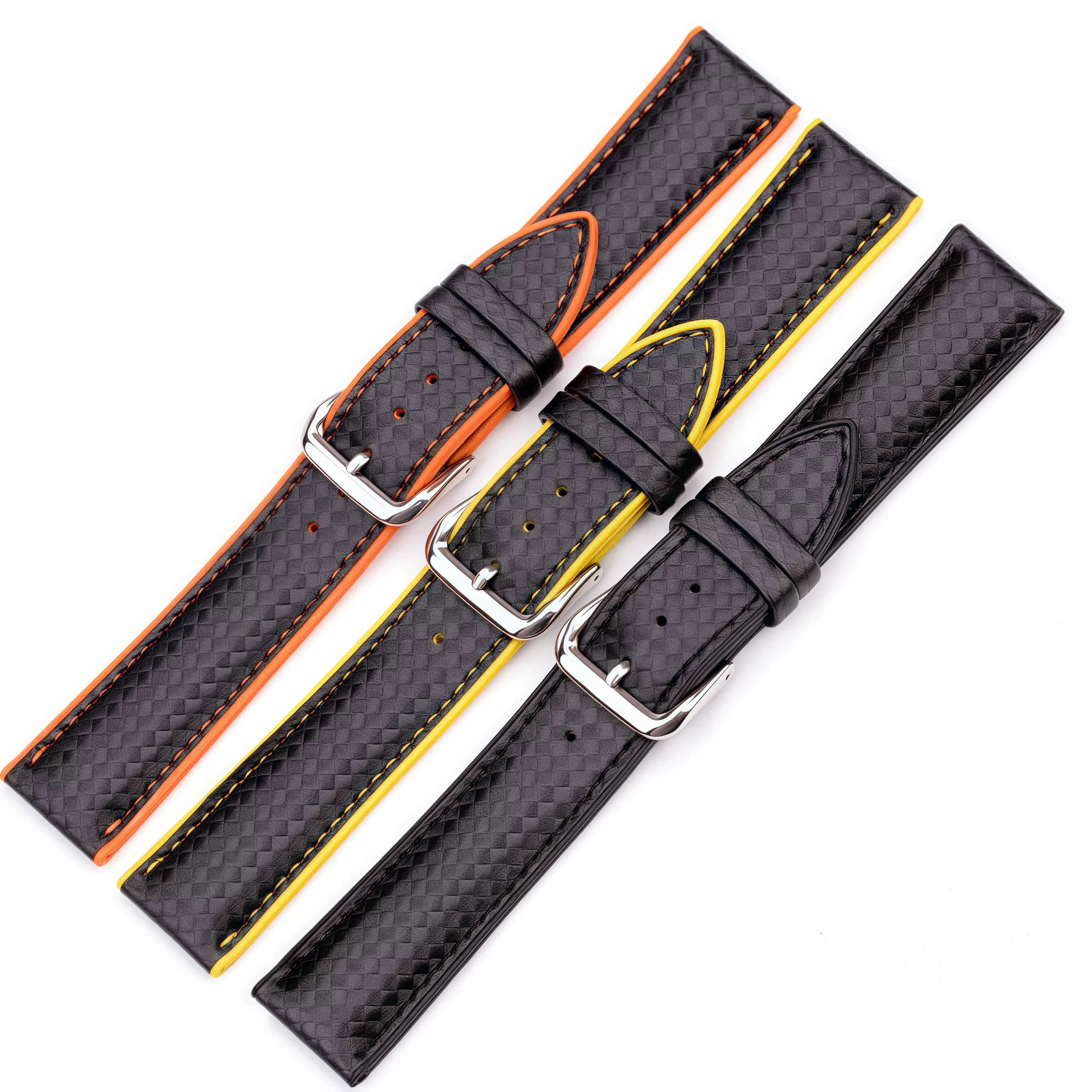 Bracelet de montre en cuir + caoutchouc pour femmes et hommes