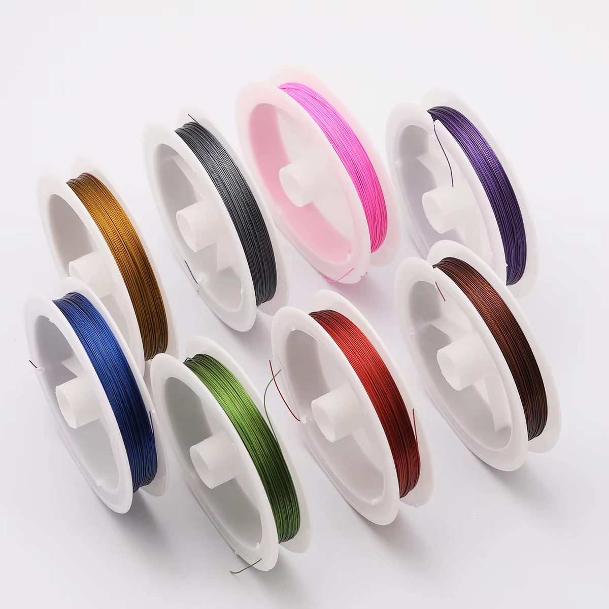 2 rouleaux de fil en acier inoxydable doré et argenté, 0.38mm, fil à perles pour bricolage, décoration de bracelets, fournitures artisanales pour stylos