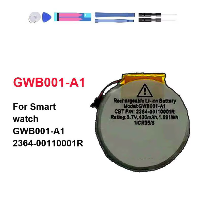 430Mah adapté pour montre intelligente GWB001-A1 2364-00110001R alimentation Stable batterie de remplacement fiable