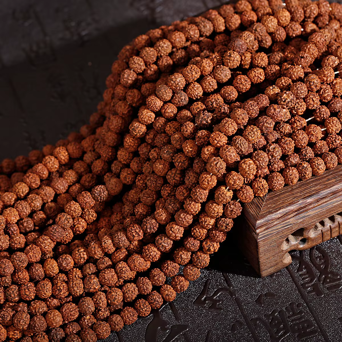 Rudraksha – perles ethniques naturelles Vajra Bodhi, 108 pièces, pour la fabrication de bijoux, Bracelet, accessoires de bricolage, méditation, bouddhisme tibétain