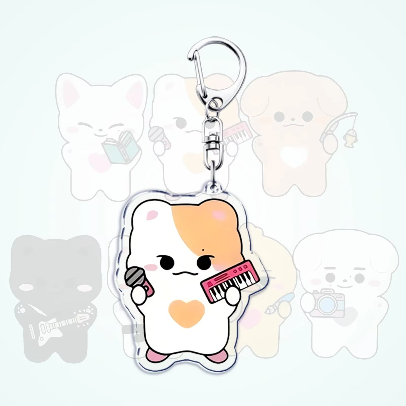 Porte-clés en acrylique inspiré de Kpop, porte-clés pour sac d'accessoires, pendentif design périphérique de célébrité, porte-clés bijoux, cadeaux GérGifts