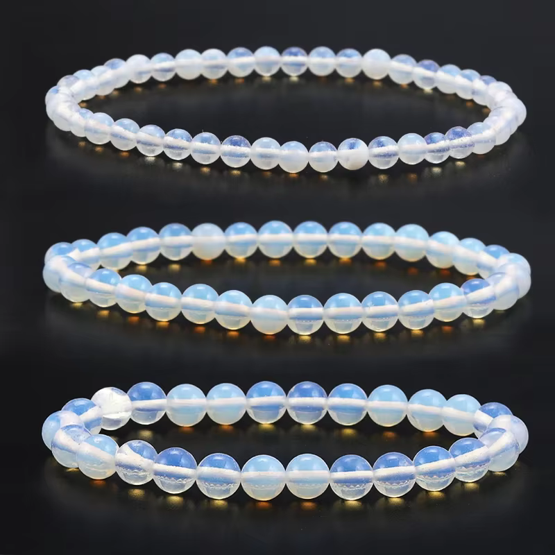 Bracelet de perles d'opale pour femmes et hommes