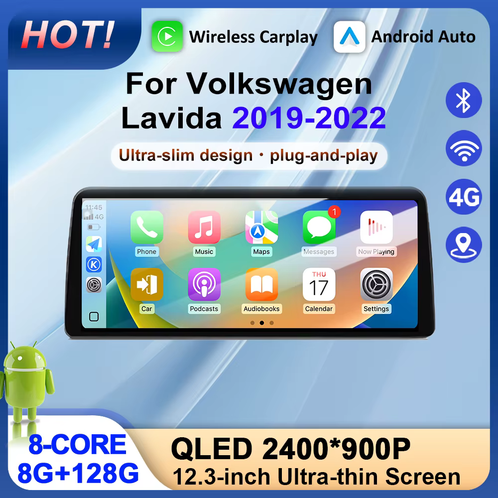 Système de Navigation GPS Android 15 pour Volkswagen Lavida 2019 – 2022, autoradio stéréo 4G DSP, lecteur multimédia, WiFi, Bluetooth