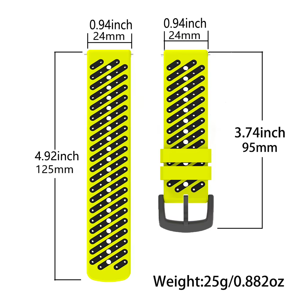 24mm Bracelet de montre en Silicone pour COROS APEX 4 46mm