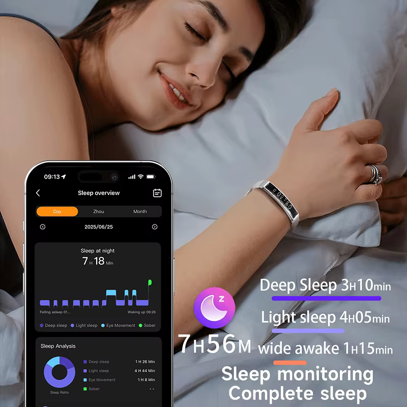 Nouveau Bracelet intelligent de santé hommes femmes Fitness bande de sport Test de stress moniteur HRV podomètre étanche montre intelligente pour Android iOS
