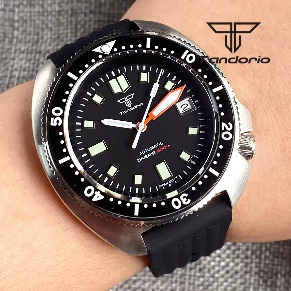 Montre de plongée automatique mécanique pour homme Tandorio 44 mm