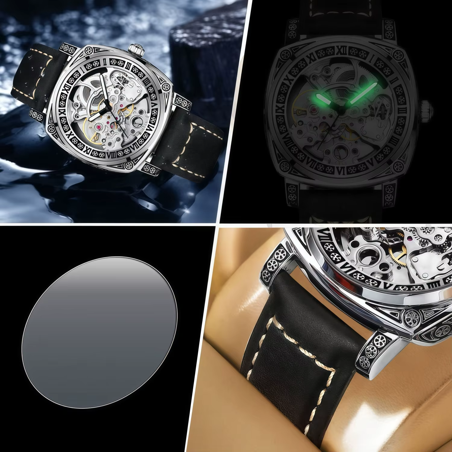 Montre mécanique automatique de luxe pour homme BINBOND
