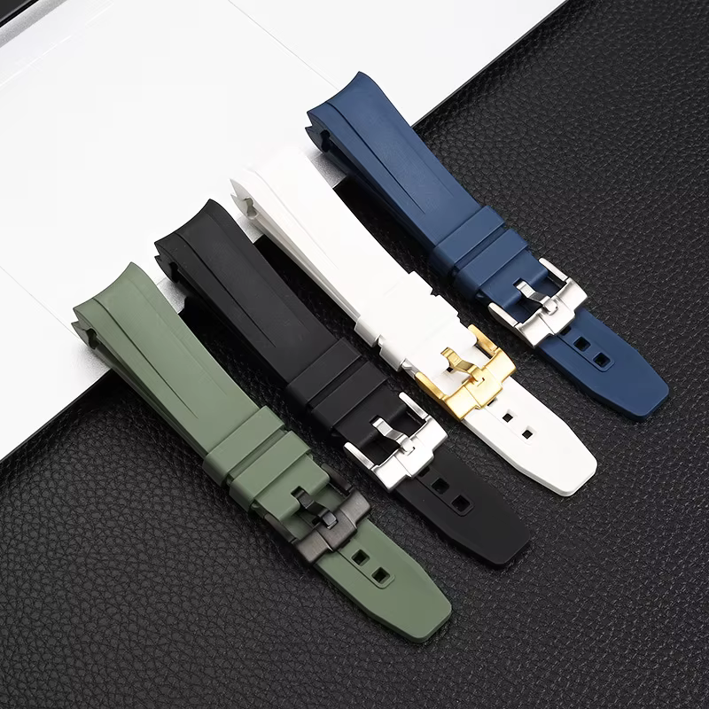 Bracelet incurvé en caoutchouc fluoré de 20MM pour Tudor 1958 Biwan 39 cadran M79030N M79018V BB58 bleu marine GMT bracelet de montre en caoutchouc FKM de haute qualité