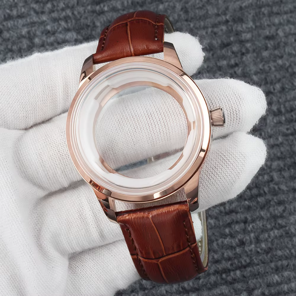 Boîtier de montre Cocktail Time en or rose/argent NH35 40 mm pour Seiko Mod Presage