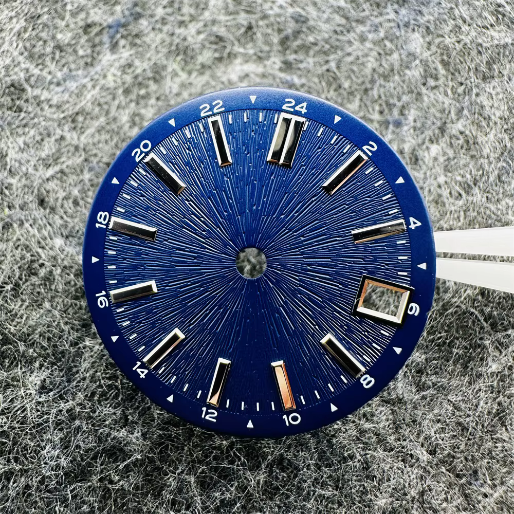 Cadran de montre mécanique modifié à motif rayonnant, 28.5mm, pour mouvement NH34 NH35, accessoires de montre, blanc, noir, bleu