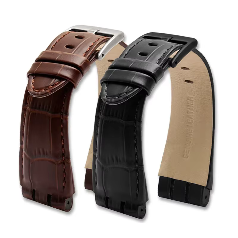 Bracelet de montre en cuir véritable pour Swatch IRONY YOS440 449 448 401G