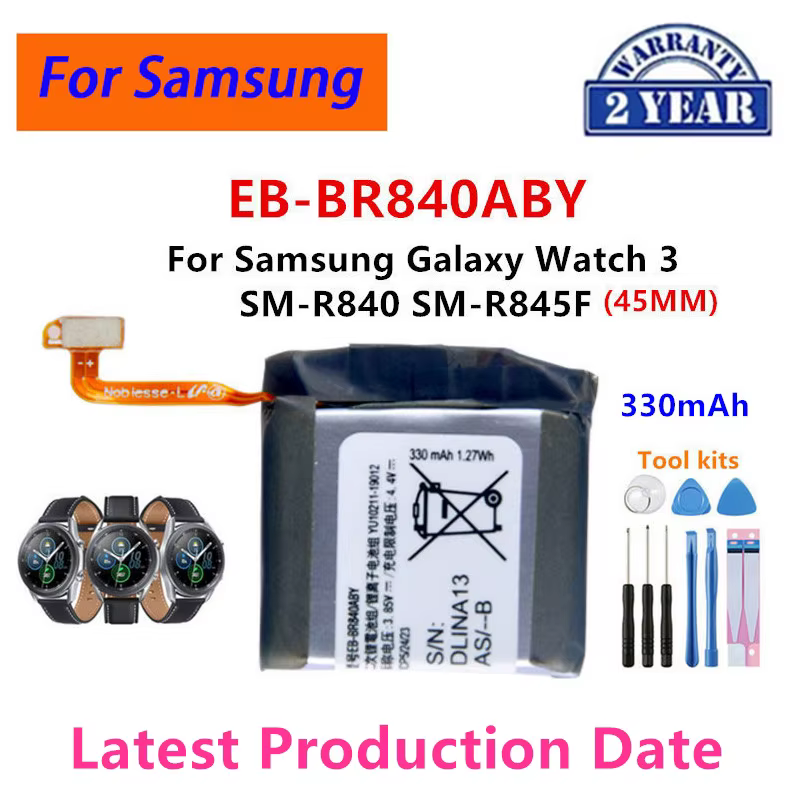 Batterie EB-BR720ABE pour Samsung Galaxy Watch Gear S4 42mm/Gear Live/S2 classic/Gear 1/Active 1 2 3/Watch 3/Gear S/Gear 2