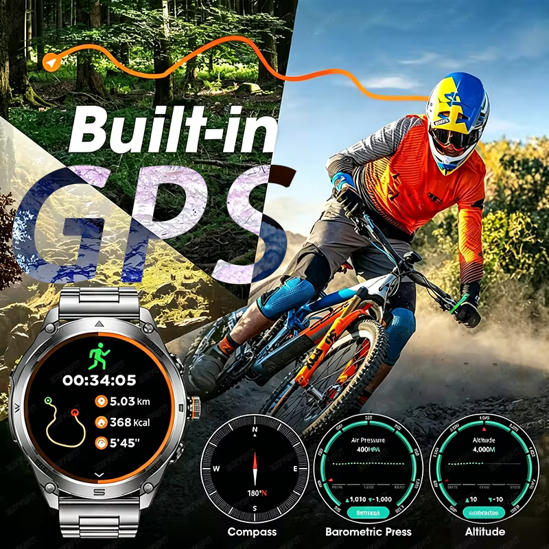 Nouvelle Montre Connectée GPS Homme 2026 pour Activités de Plein Air