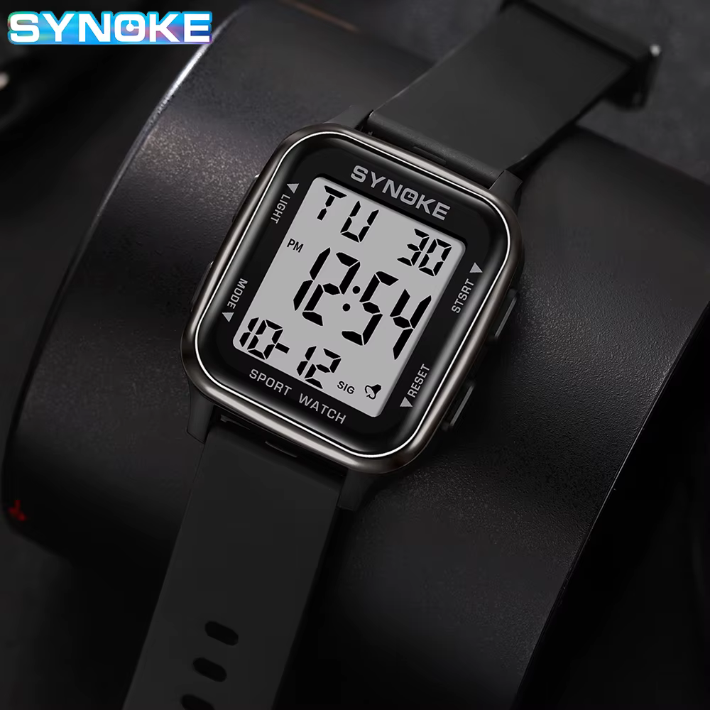 SYNOKE montre numérique militaire en plein air nouveau pour hommes mode rétro hommes montre sport étanche hommes montre multifonctionnel lumineux