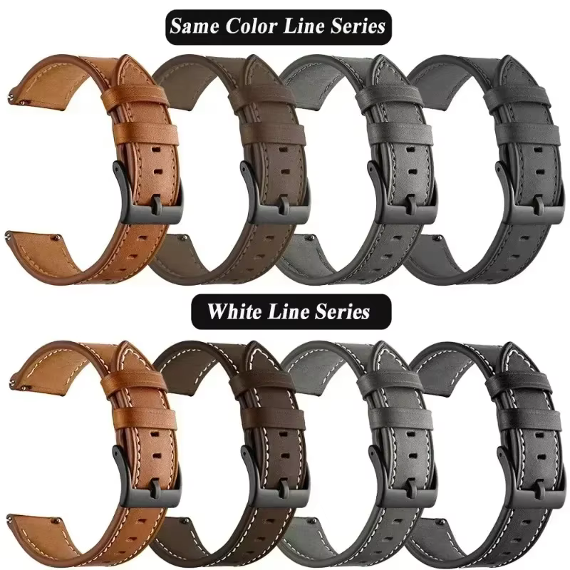 Bracelet de montre en cuir pour Amazfit Active 2