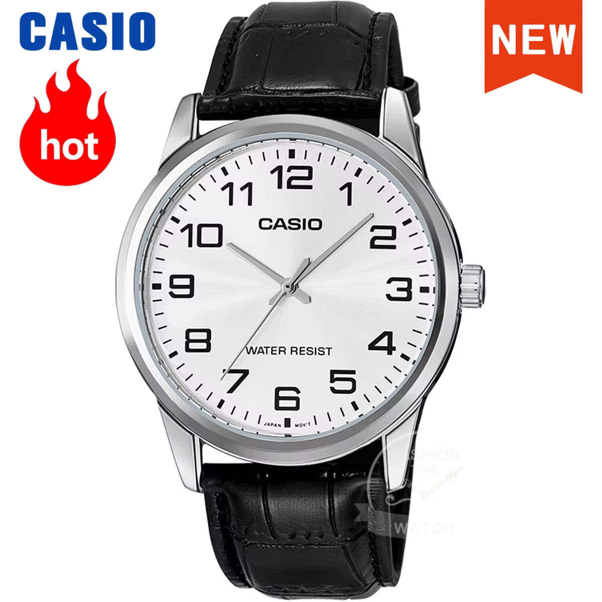 Casio montre pour hommes Simple minimaliste Style d'affaires Design à la mode résistant à l'eau mouvement à Quartz MTP-V001