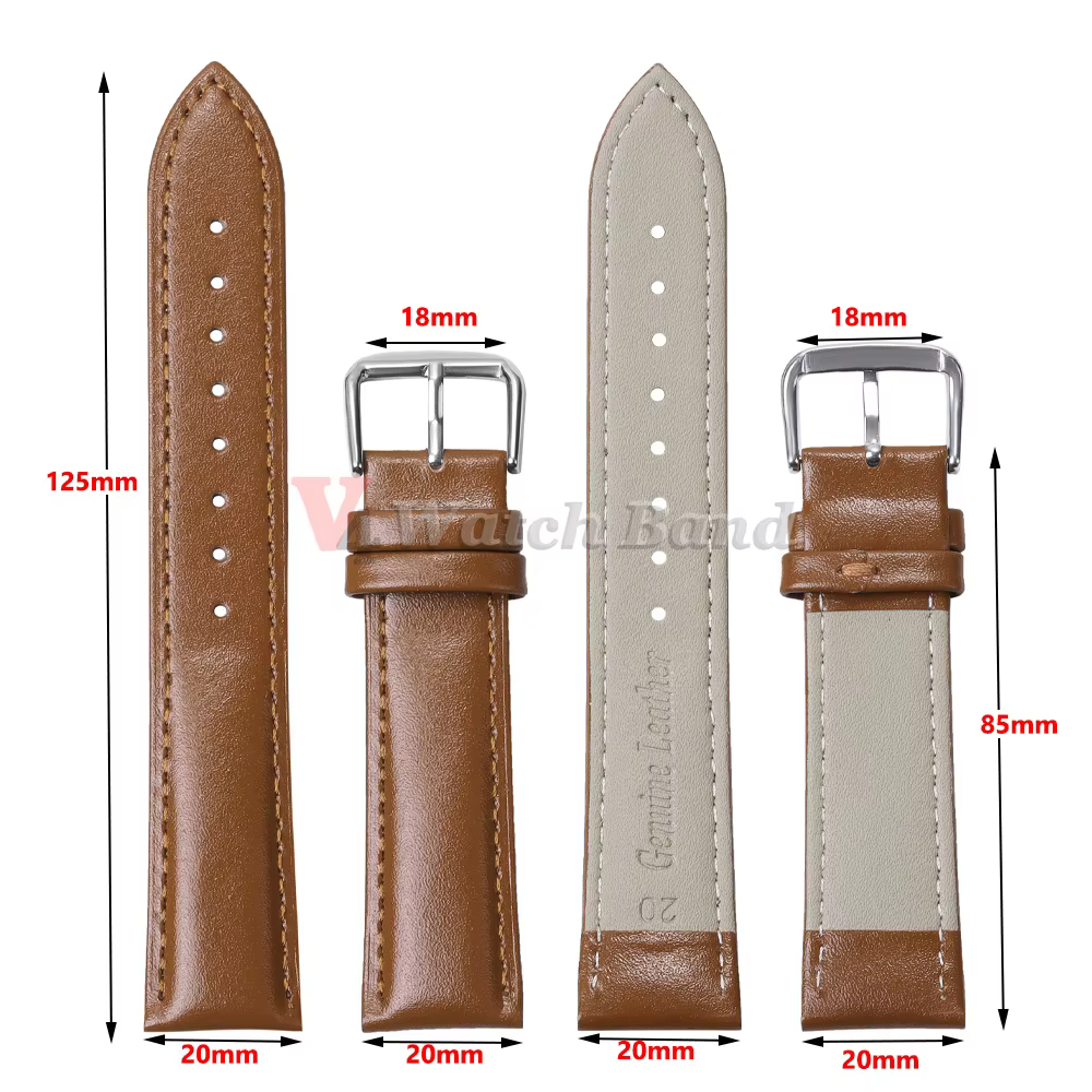 Bracelet de montre en cuir souple de 12 à 24 mm pour DW, Omega, Rolex, hommes et femmes